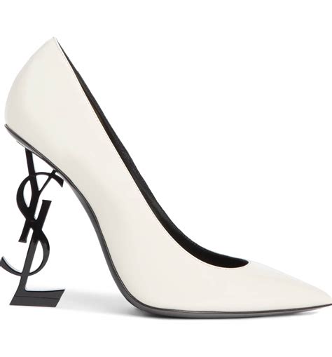 ysl white pumps